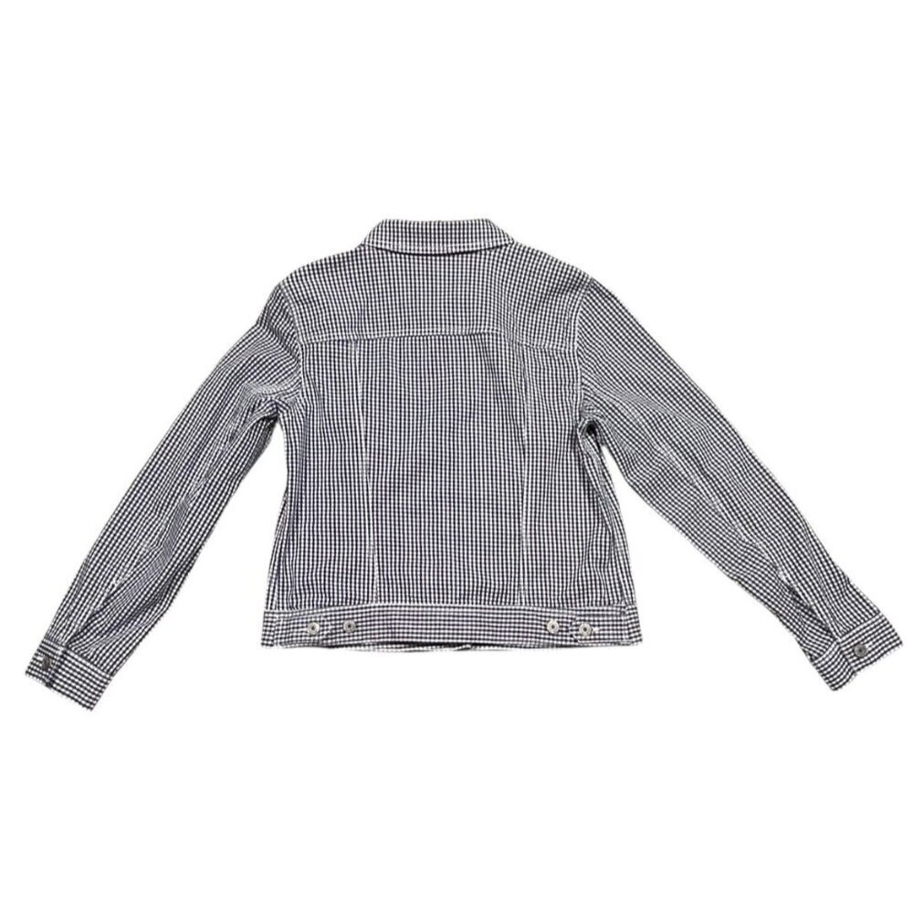 Talbots Lightweight Gingham Jacket Navy White Sma… - image 3
